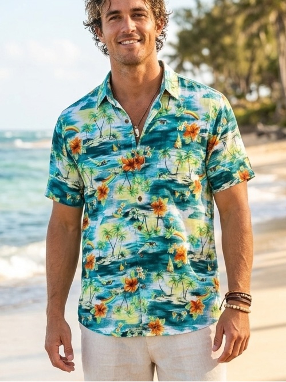 Kenny Flowers Hanalei Limited Edition Hawaiian Shirt Men’s Medium